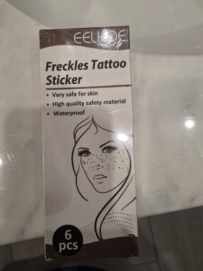 Freckles Tattoo Sticker - Natural Brown (6 pcs In Pack) 3 Packs For One Price